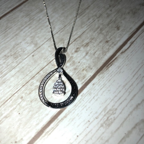 INFINITY LOVE Charm Cubic Zirconia Love You To The Moon Back Necklace - Picture 2 of 9